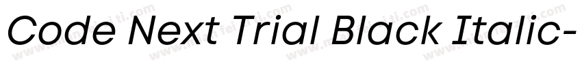 Code Next Trial Black Italic字体转换